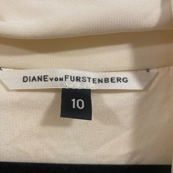 Diane von Furstenberg Baker Top‎ Cream Size 10 - Picture 3 of 8